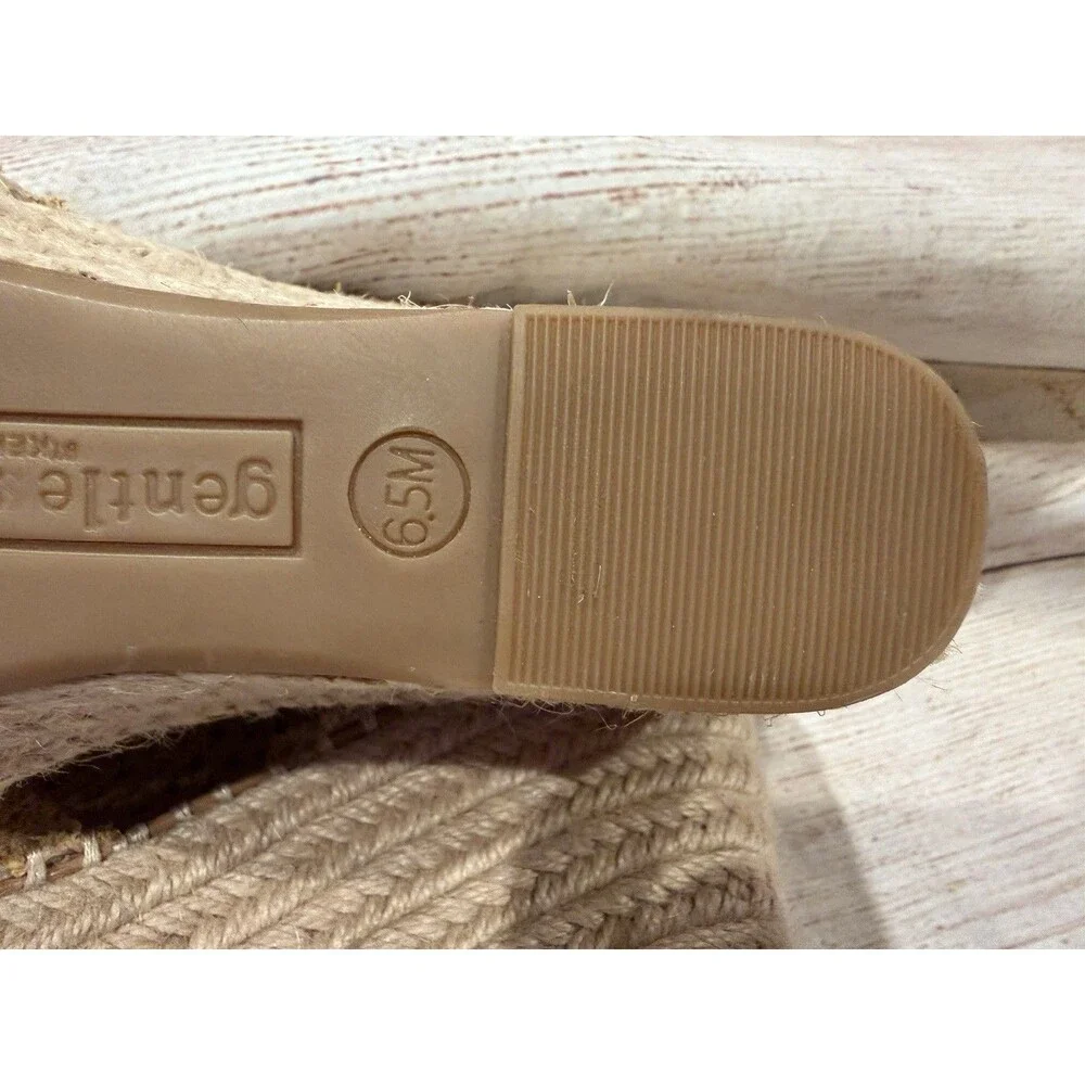 Gentle Souls By Kenneth Cole Women's Cody Knit Round Toe Wedge Sandals Size 6.5